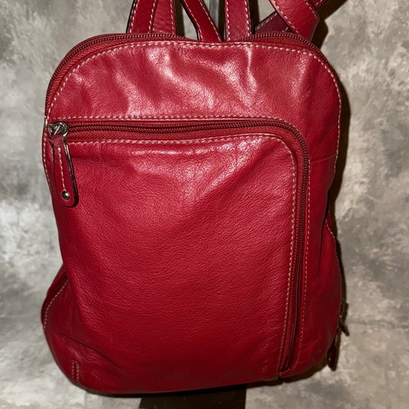 Tignanello Striped Shoulder Bag with Red Accents B8 - Picture 3 of 4